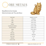 9ct Yellow Gold - Ragamuffin Cat Charm