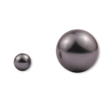 Half Drilled - Round Black Pearls