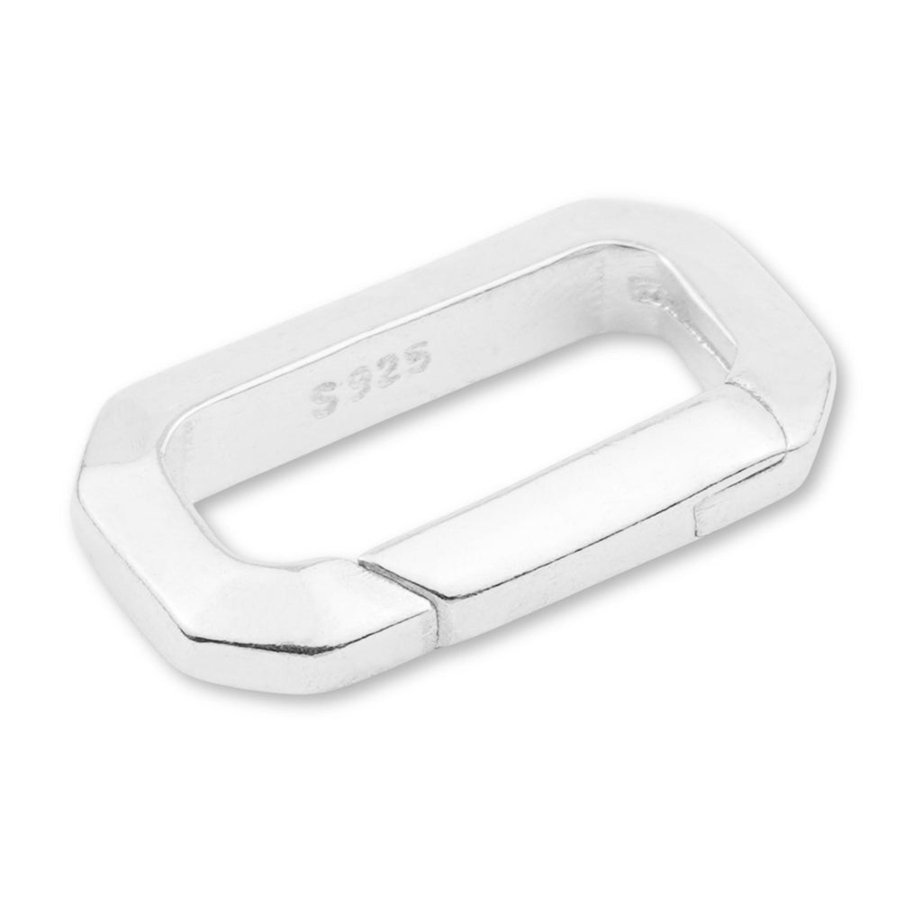 925 Sterling Silver - Diamond Cut Paperclip Clasp