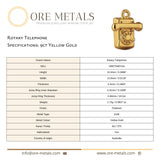9ct Yellow Gold - Rotary Telephone Charm
