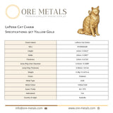 9ct Yellow Gold - LaPerm Cat Charm