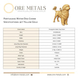9ct Yellow Gold - Portuguese Water Dog Charm