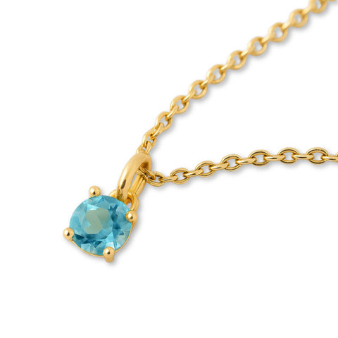 9ct Yellow Gold | Aquamarine - March Birthstone Bracelet