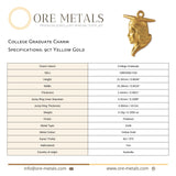 9ct Yellow Gold - College Graduate Charm