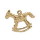 14ct Gold Plated - Abstract Rocking Horse Charm