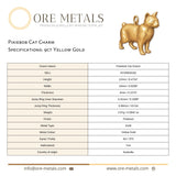 9ct Yellow Gold - Pixiebob Cat Charm