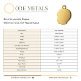 9ct Yellow Gold - Boys Silhouette  Charm