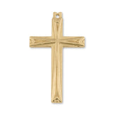14ct Gold Plated - Embossed Regal Crucifix Charm