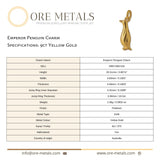 9ct Yellow Gold - Emperor Penguin Charm