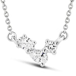 9ct White Gold - 0.25ct VS/F+ - Diamond Cluster Necklace