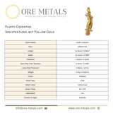 9ct Yellow Gold - Fluffy Cockatoo Charm