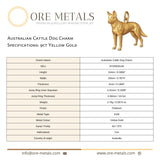 9ct Yellow Gold - Australian Cattle Dog Charm