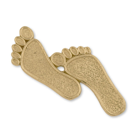 9ct Yellow Gold - Travellers Footprints Charm