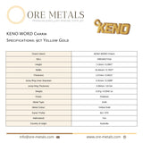 9ct Yellow Gold - KENO Charm