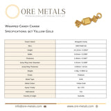 9ct Yellow Gold - Wrapped Candy Charm