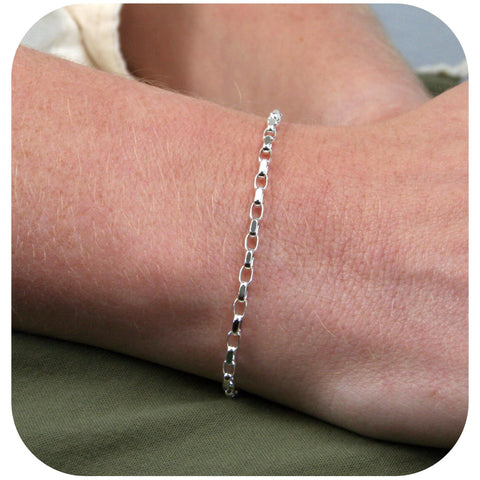 925 Sterling Silver - Belcher Box - Bracelet Chain