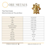 9ct Yellow Gold - Tree Frog Charm