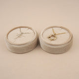 Cream - Round Earring Box