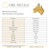 9ct Yellow Gold - Mini Australia Charm