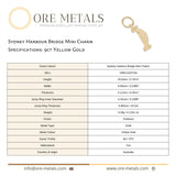 9ct Yellow Gold - Sydney Harbour Bridge Gallery Charm