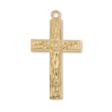 18ct Yellow Gold - Jesus on Scroll Crucifix Charm