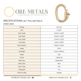 9ct Yellow Gold - Link Lock