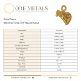 9ct Yellow Gold - Coin Pouch Charm