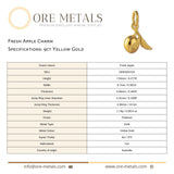 9ct Yellow Gold - Fresh Apple Charm
