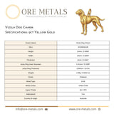 9ct Yellow Gold - Vizsla Dog Charm