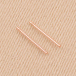 9ct Rose Gold - Single Notch Earring Posts