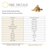 9ct Yellow Gold - Classic Stegosaurus Charm