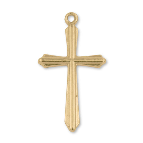 9ct Yellow Gold - Temple Crucifix Charm