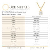 9ct Yellow Gold | White Topaz - April Birthstone Necklace