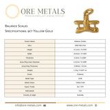 9ct Yellow Gold - Balance Scales Charm