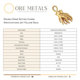 9ct Yellow Gold - Double Hand Charm