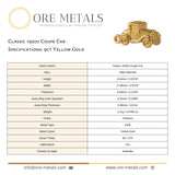 9ct Yellow Gold - Classic 1920s Coupe Car Charm