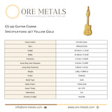 9ct Yellow Gold - ES-335 Guitar Charm