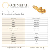 9ct Yellow Gold - Arabian Sandal Charm