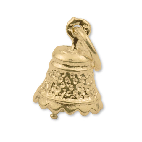 9ct Yellow Gold - Vintage Dimpled Bell Charm