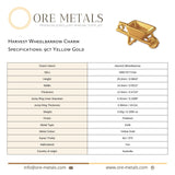 9ct Yellow Gold - Harvest Wheelbarrow Charm