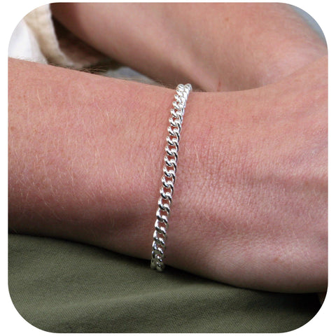 925 Sterling Silver - Curb - Bracelet Chain