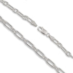 9ct White Gold - Paperclip Figaro - Chain Extender