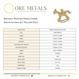 9ct Yellow Gold - Abstract Rocking Horse Charm
