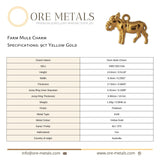 9ct Yellow Gold - Farm Mule Charm