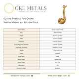 9ct Yellow Gold - Classic Tobacco Pipe Charm