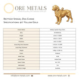 9ct Yellow Gold - Brittany Spaniel Dog Charm