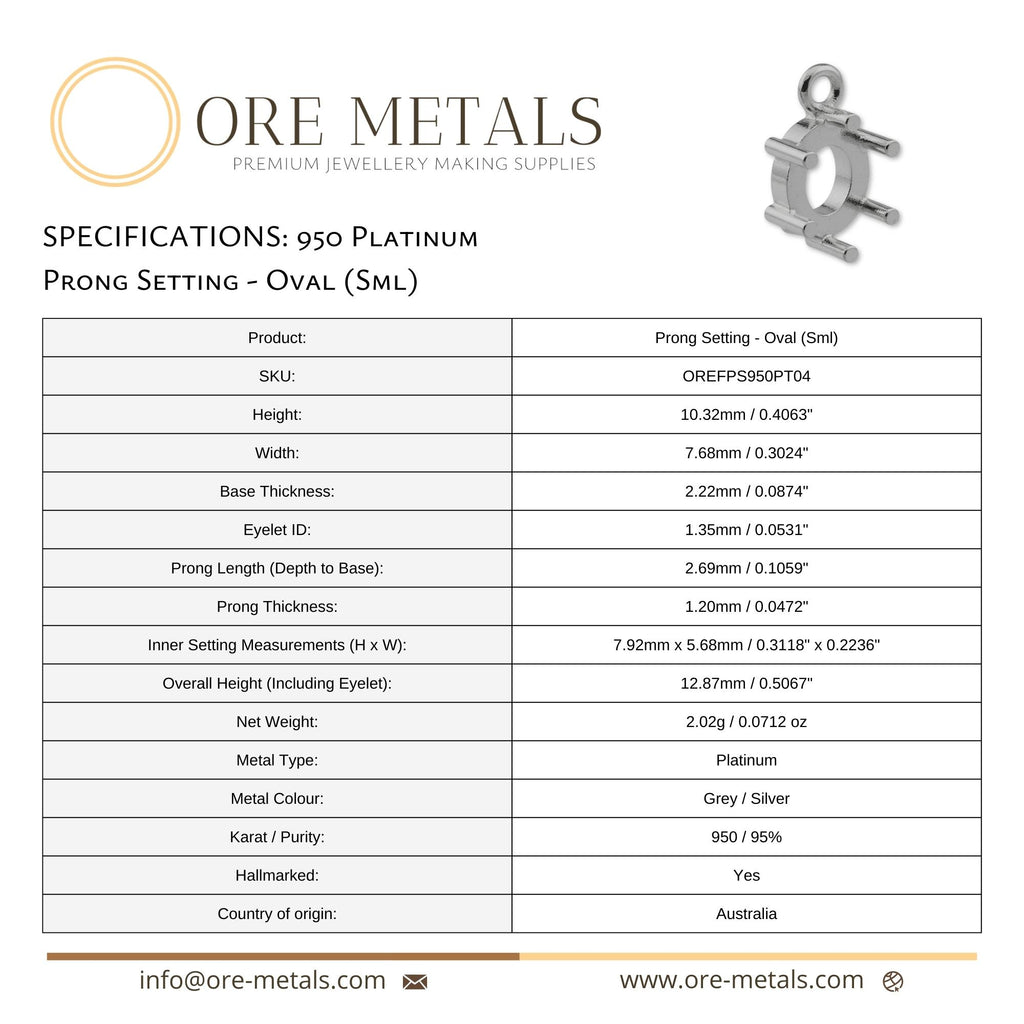 950 Platinum - Oval Prong Setting