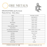 950 Platinum - Oval Prong Setting