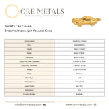 9ct Yellow Gold - Sports Car Charm
