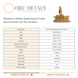 9ct Yellow Gold - Minimalist Sydney Opera House Charm